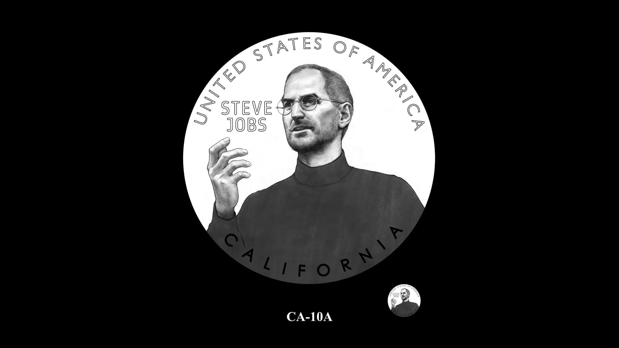 Kalifornia jelöli Steve Jobst az 1 dolláros Amerikai Innovációs Érme díjára.