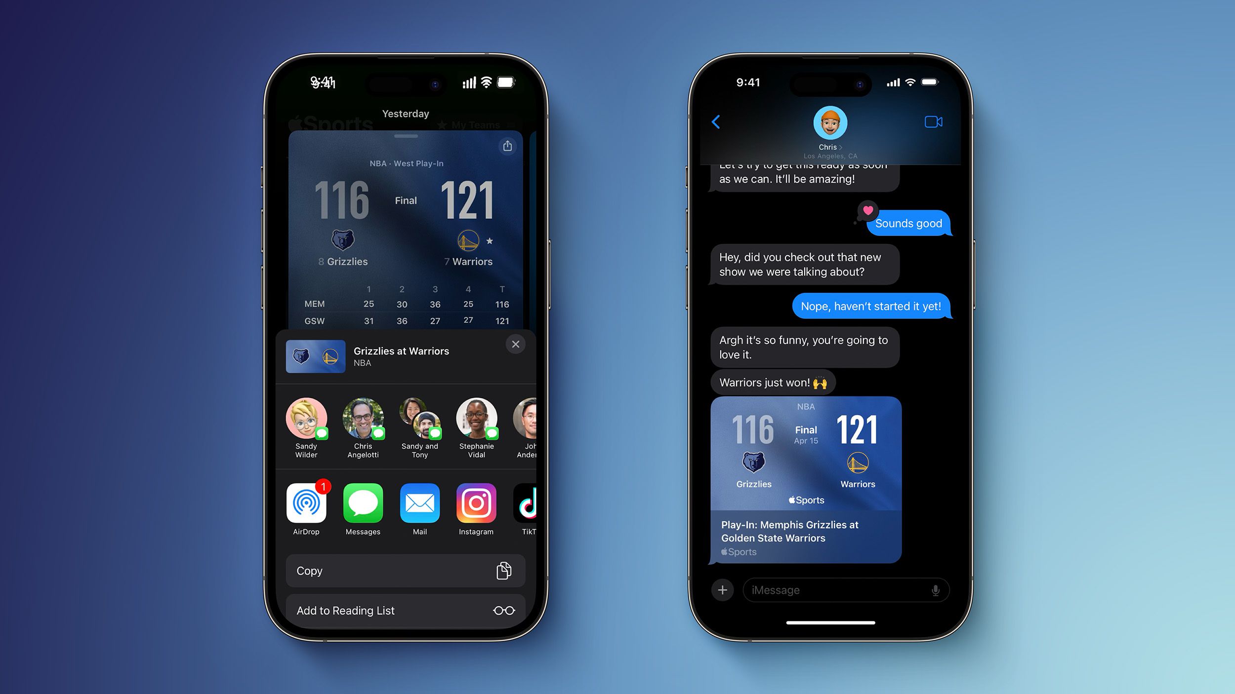 Az Apple Sport App új funkciója: Játékok megosztása egyszerűen