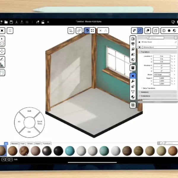 Blender iPad Pro alkalmazás készül Apple Pencil támogatással