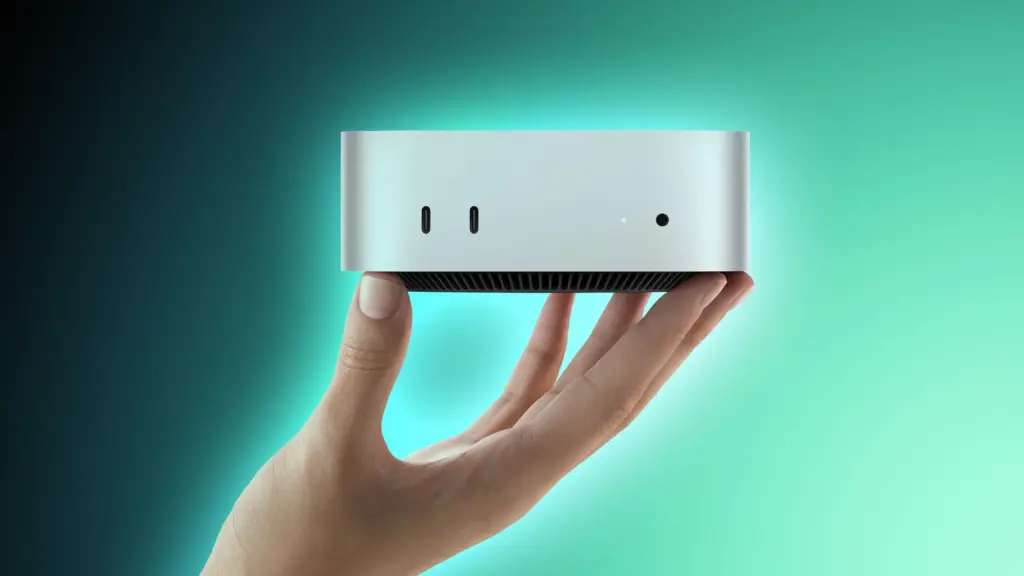 M4 mini glowing teal.webp