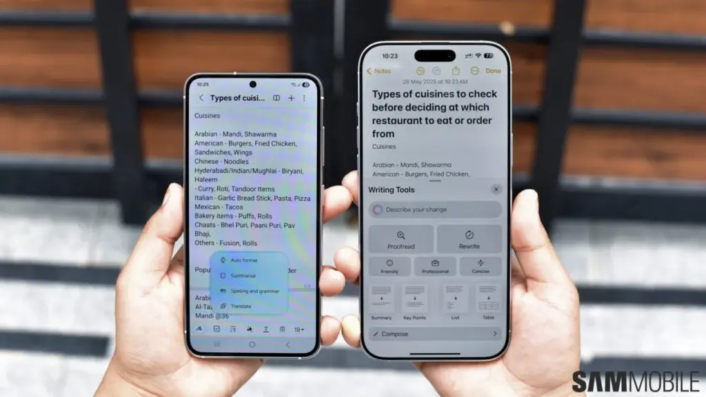 Samsung galaxy ai vs. apple intelligence part 7 notes organising.webp