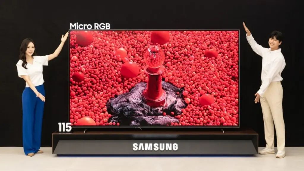Samsung micro rgb tv 115 inch 2025 korea launch.webp