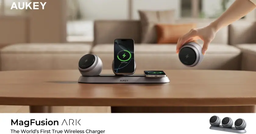 MagFusion Ark: 25W Qi2.2 töltés, kivehető powerbank gömbök