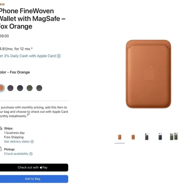 Apple új FineWoven MagSafe pénztárcák és AirTag kulcstartók