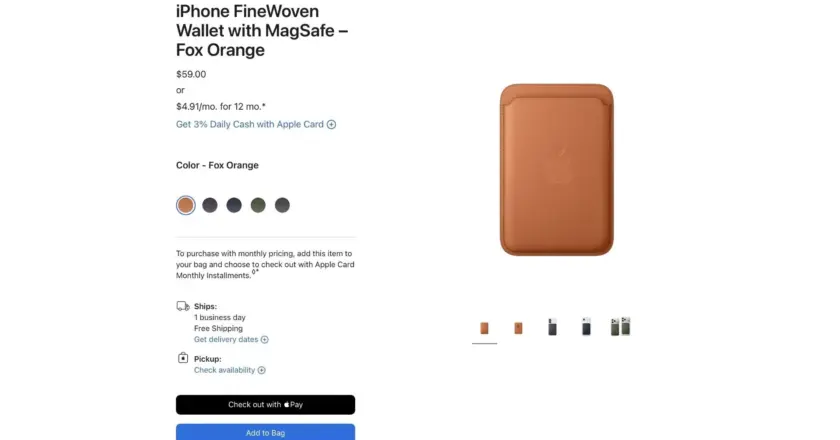 Apple új FineWoven MagSafe pénztárcák és AirTag kulcstartók